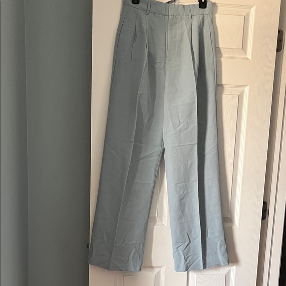 Zara Light Blue Wide-Leg Trousers - Picture 1 of 2